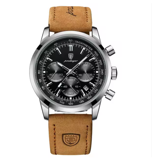 Montre Elégante pour Homme- style Luxe Chronographe POEDAGAR®